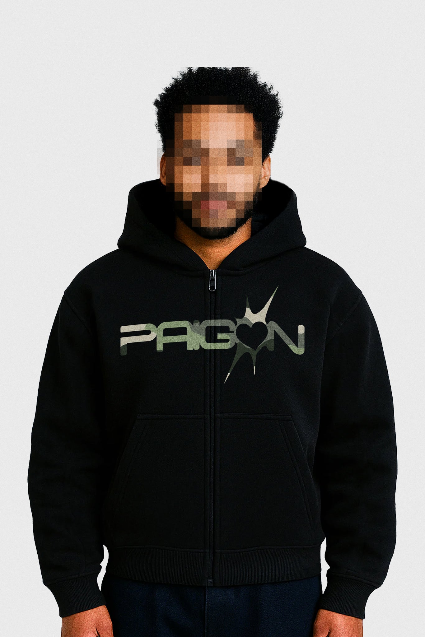 PAIGON CAMO SIGNATURE - BLACK ZIPPER